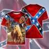 Confederate Flag Horse 3D Shirt