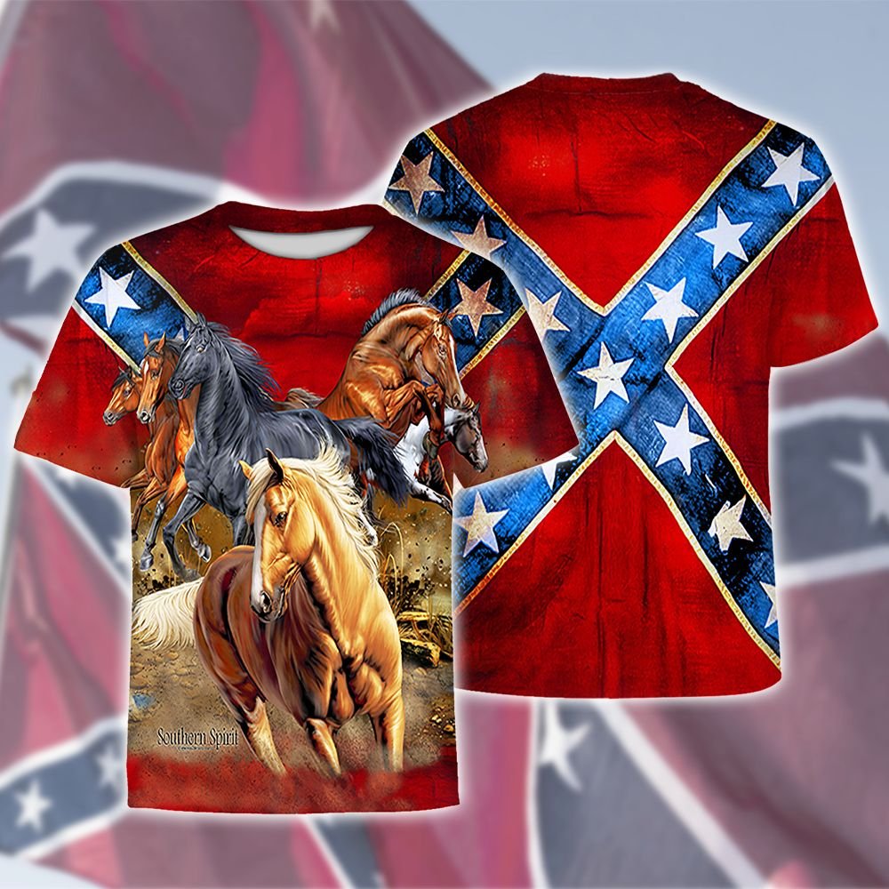 Confederate Flag Horse 3D Shirt Confederate Flag Horse 3D Shirt