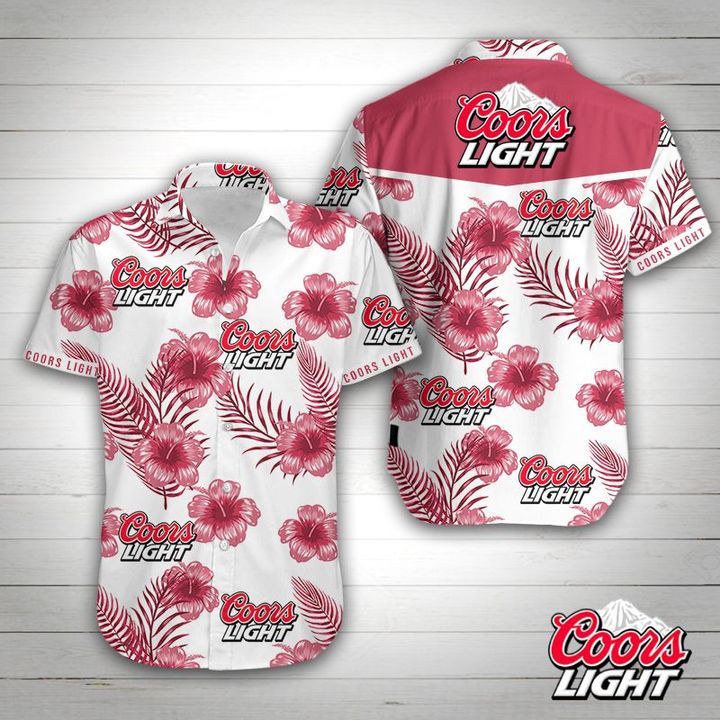 Coors Light Hawaiian Shirt Summer Button Up Coors Light Hawaiian Shirt Summer Button Up