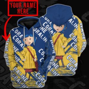 Coraline 3D All Over Pirnt Custom Name Hoodie And T Shirt