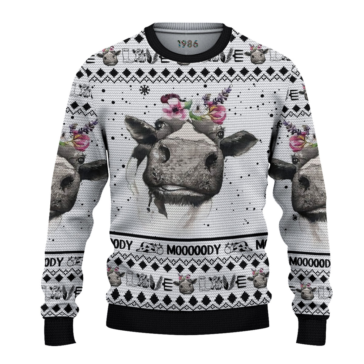 Cow Flowers Mooooody 3D Shirt Cow Flowers Mooooody 3D Shirt
