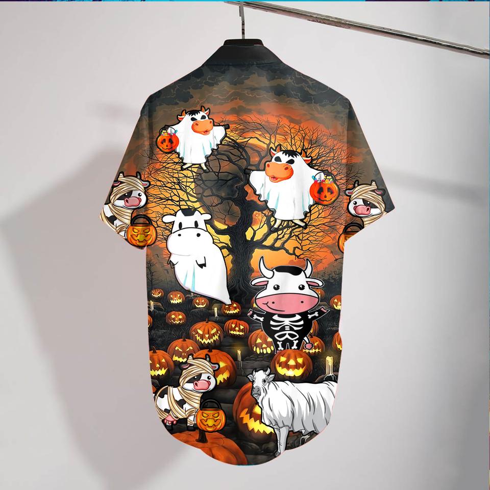 Cow Halloween Hawaiian Shirt Cow Halloween Hawaiian Shirt