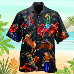 Cowboy Neon Hawaiian Shirt
