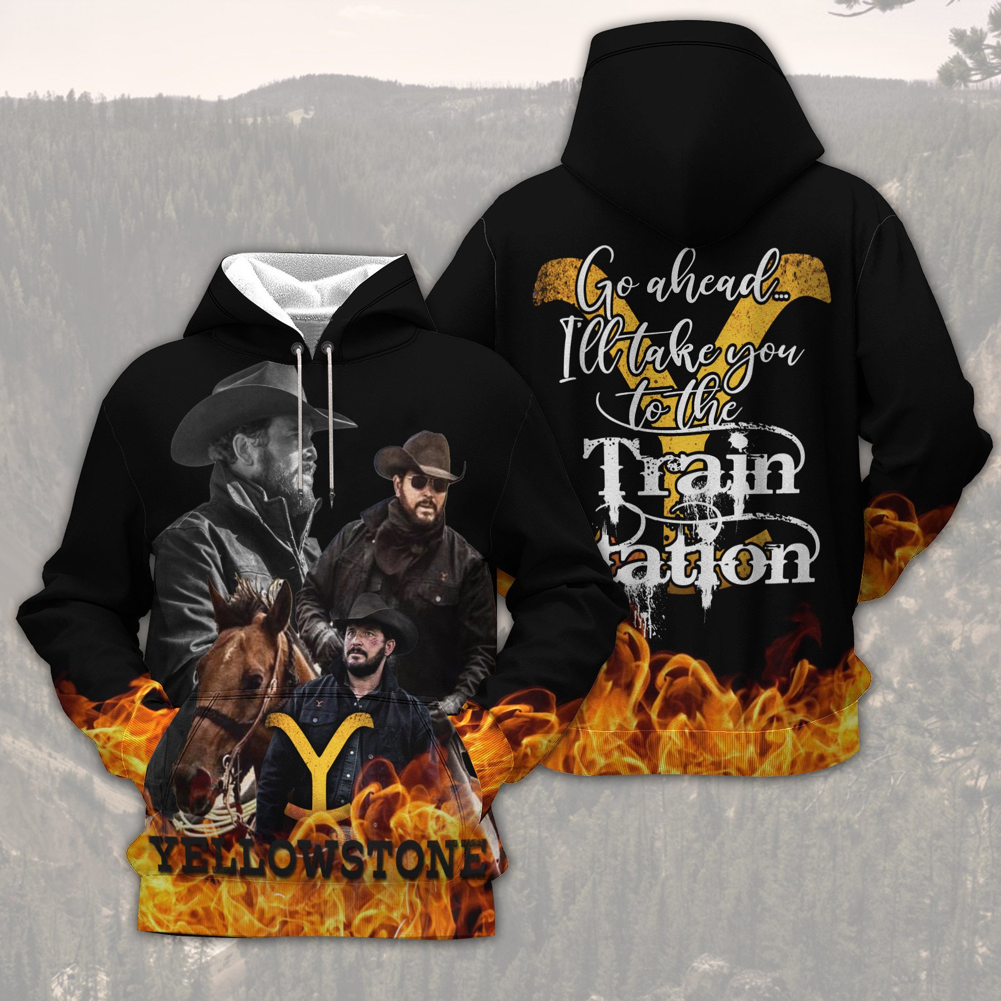 Cowboy Rip Go Ahead Ill Take You To The Train Station 3D All Over Printed Hoodie Cowboy Rip Go Ahead Ill Take You To The Train Station 3D All Over Printed Hoodie
