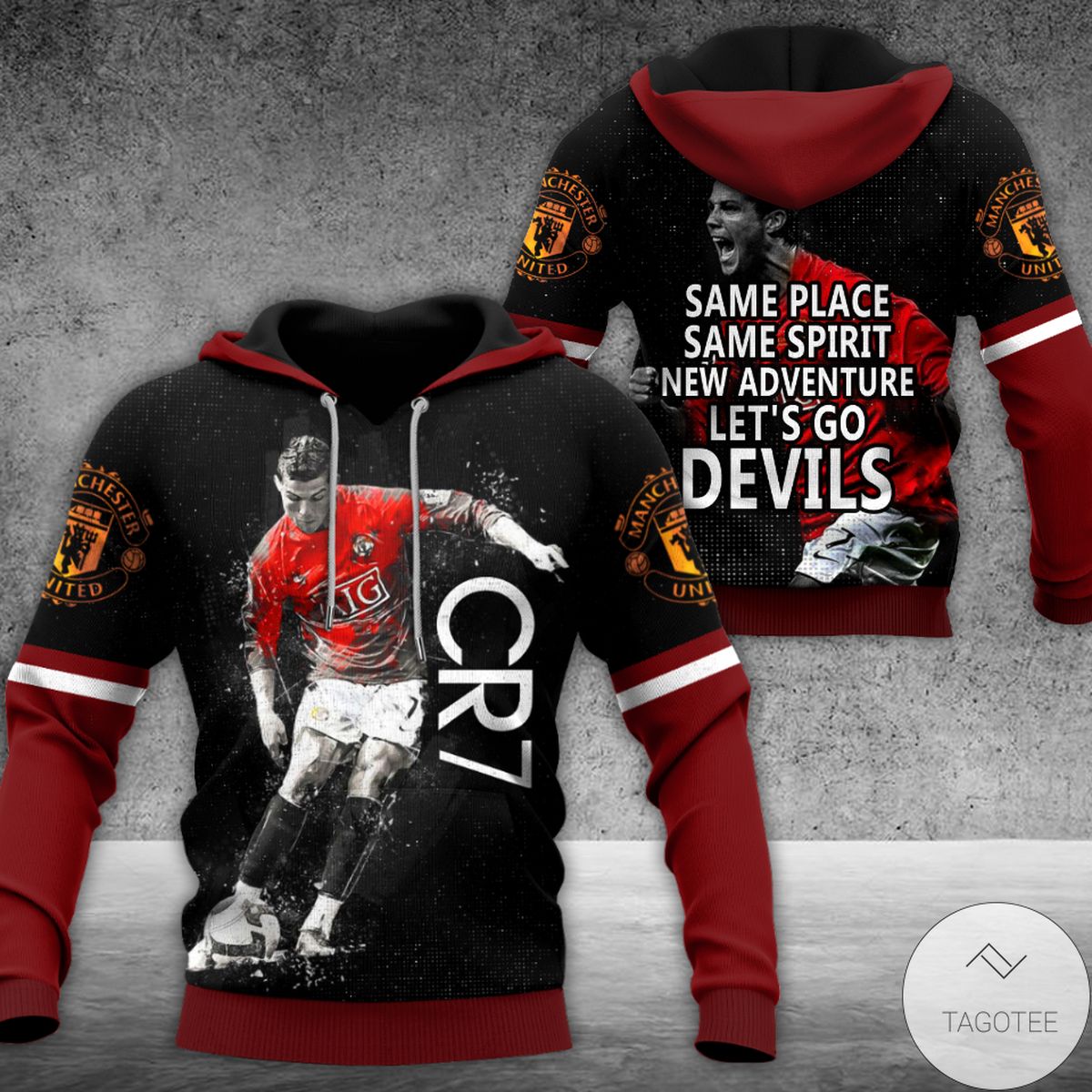 Cr7 Cristiano Ronaldo Manchester United Logo 3D Hoodie Cr7 Cristiano Ronaldo Manchester United Logo 3D Hoodie