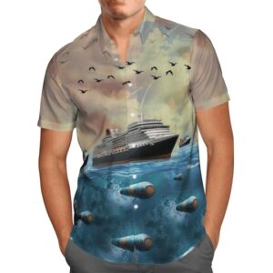 Cunard Line Ms Queen Victoria Hawaiian Shirt