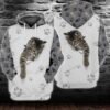 Cute Cat Paw Gray 3D Hoodie