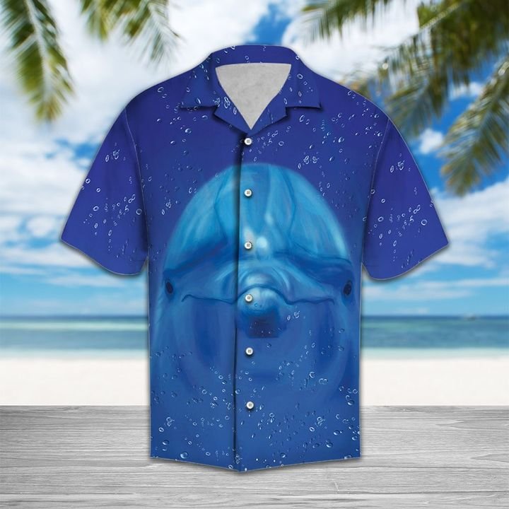 Cute Dolphin Hawaiian Shirt Summer Button Up Cute Dolphin Hawaiian Shirt Summer Button Up