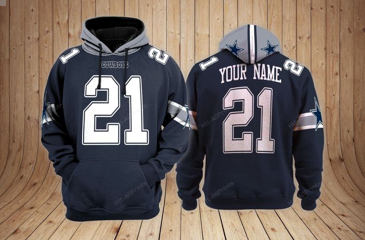 Dallas Cowboys Custom Name 3D Hoodie Dallas Cowboys Custom Name 3D Hoodie