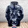 Dallas Cowboys Halloween Horror Night 3D Pullover Hoodie