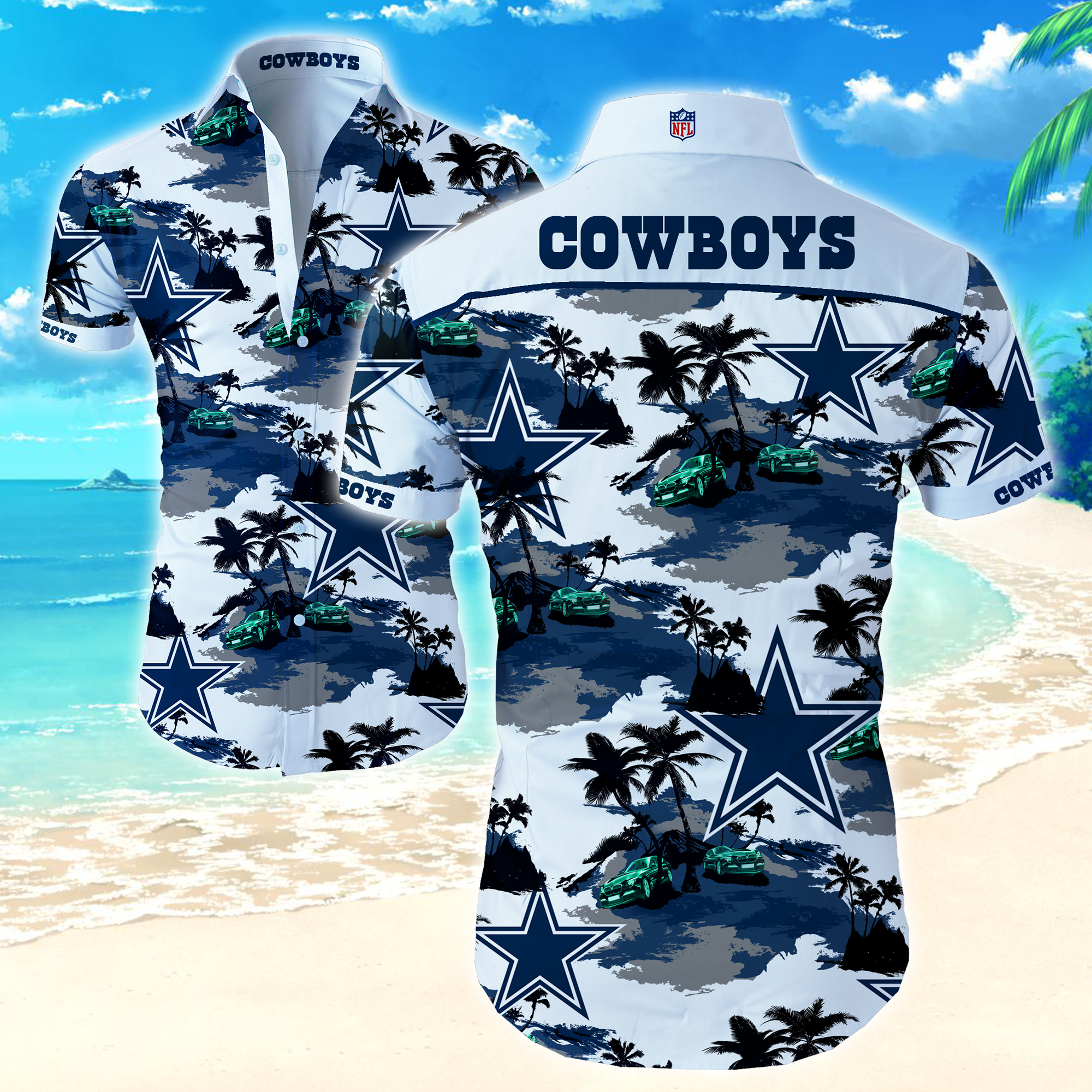 Dallas Cowboys Hawaiian Shirt Summer Button Up Dallas Cowboys Hawaiian Shirt Summer Button Up