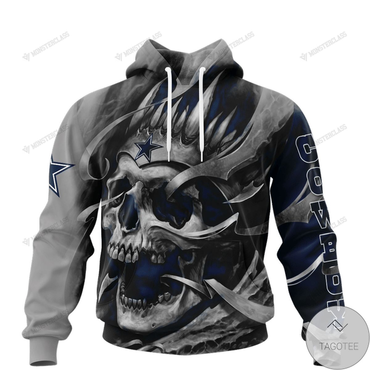 Dallas Cowboys Skull Jersey 3D Hoodie Dallas Cowboys Skull Jersey 3D Hoodie