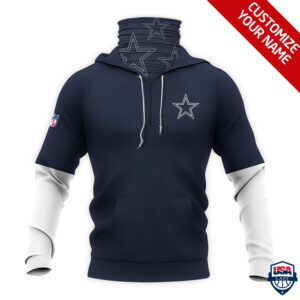 Dallas Cowboys Ver 01 Personalized 3D Mask Hoodie
