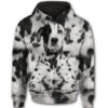 Dalmatian Face All Over Print 3D Hoodie