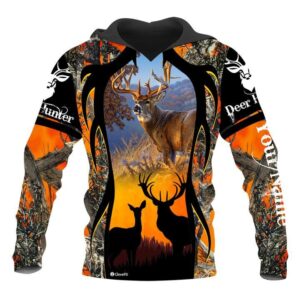 Dear Hunter Orange Camo Custom Personalized 3D Hoodie