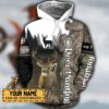 Deer Hunting Camo Personalized Custom Name 3D Hoodie