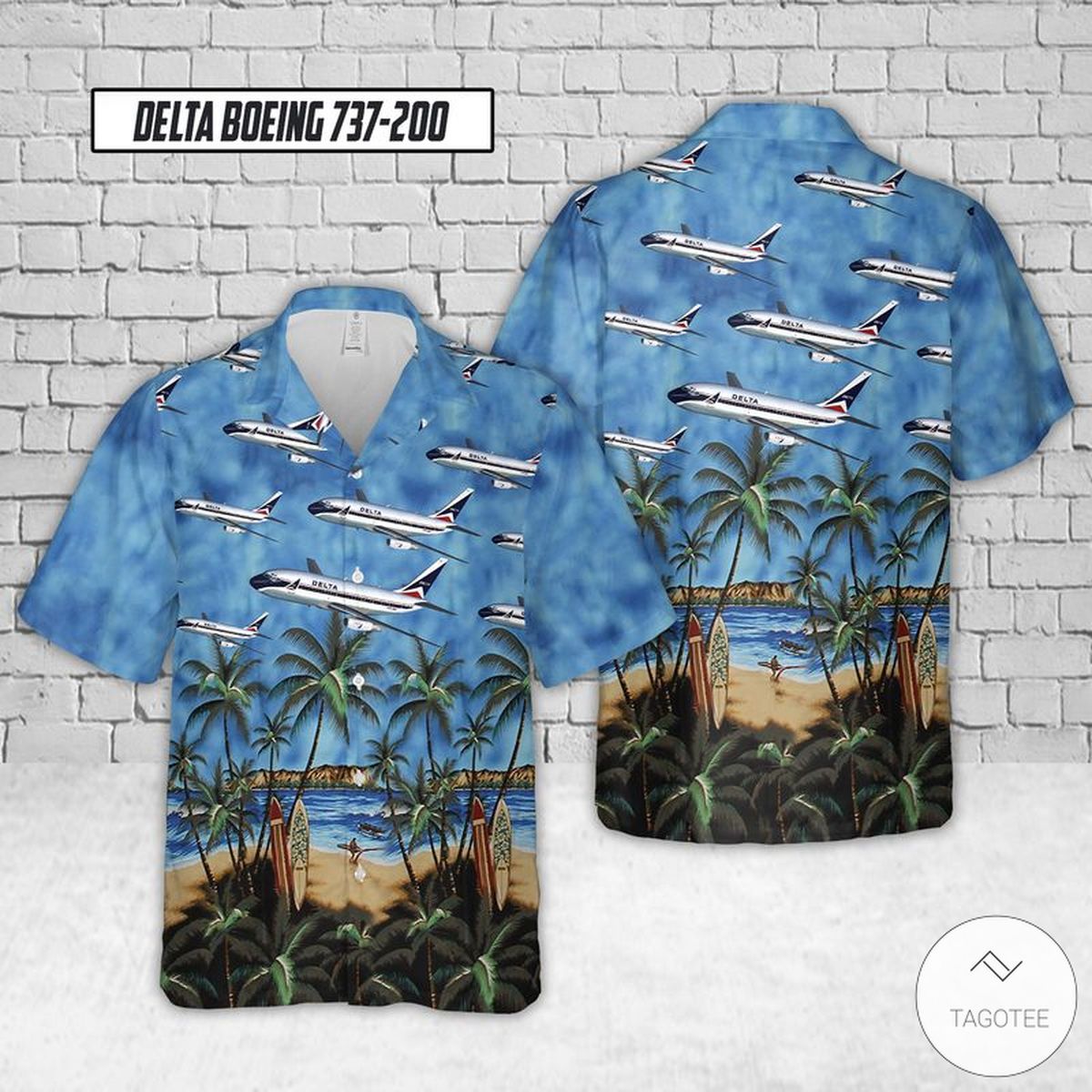 Delta Boeing 737-200 Hawaiian Shirt Delta Boeing 737-200 Hawaiian Shirt
