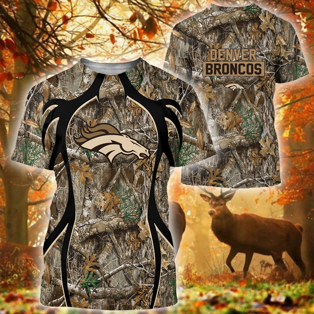 Denver Broncos Nfl Camo 3D Shirt Denver Broncos Nfl Camo 3D Shirt
