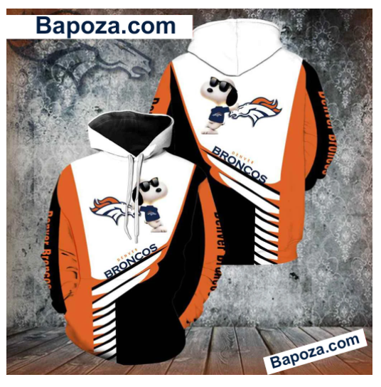 Denver Broncos Snoopy Hoodie 3D Denver Broncos Snoopy Hoodie 3D