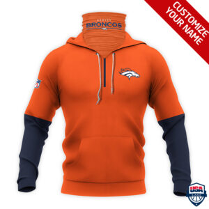 Denver Broncos Ver 01 Personalized 3D Mask Hoodie