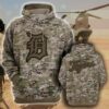 Detroit Tigers 3D Camo Veteran Hoodie