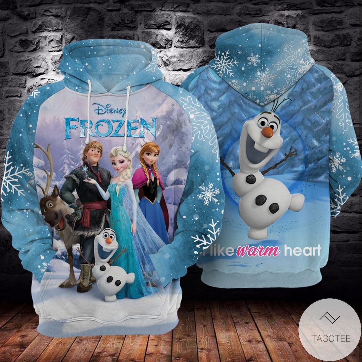 Disney Frozen Lovely Characters 3D Hoodie Disney Frozen Lovely Characters 3D Hoodie