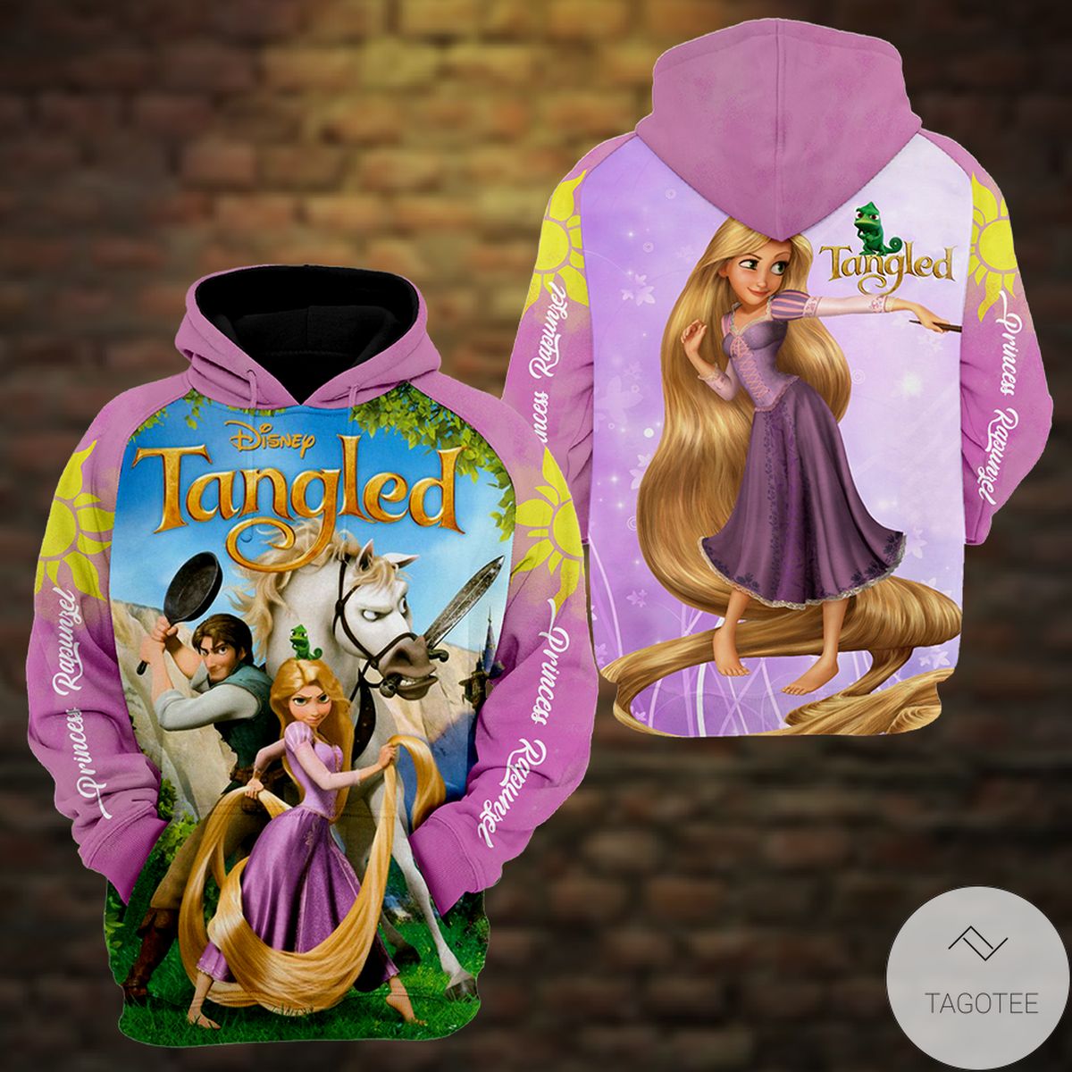 Disney Tangled Characters 3D Hoodie Disney Tangled Characters 3D Hoodie