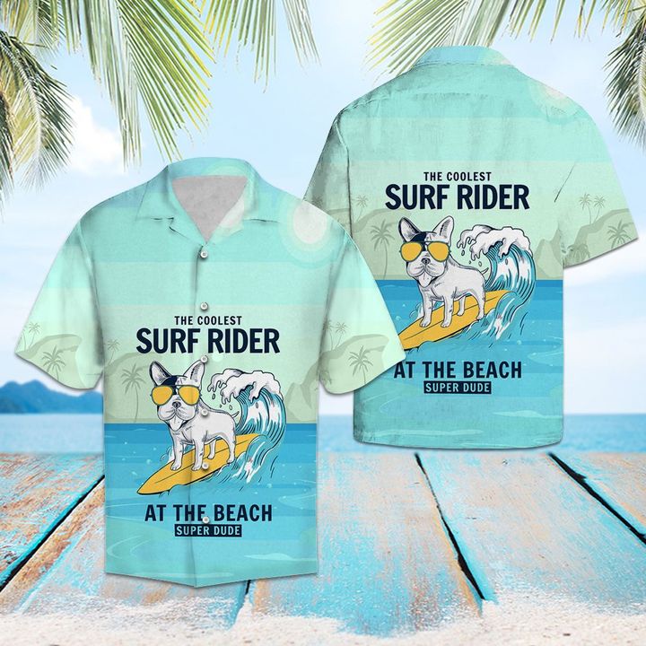 Dog Coolest Surf Rider Hawaiian Shirt Summer Button Up Dog Coolest Surf Rider Hawaiian Shirt Summer Button Up