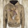 Dogue De Bordeaux Face All Over Print 3D Hoodie