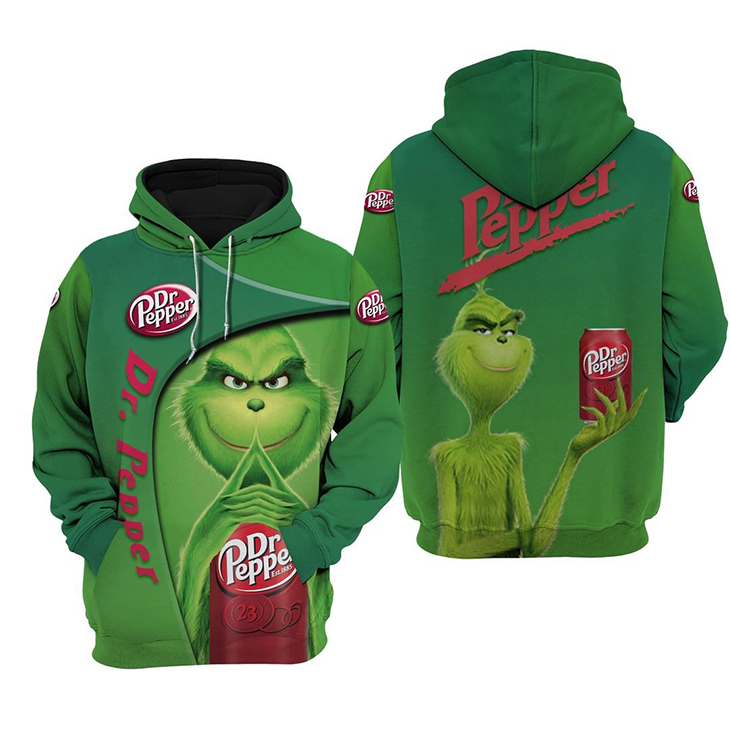Dr Pepper Grinch 3D All Over Print Hoodie Dr Pepper Grinch 3D All Over Print Hoodie