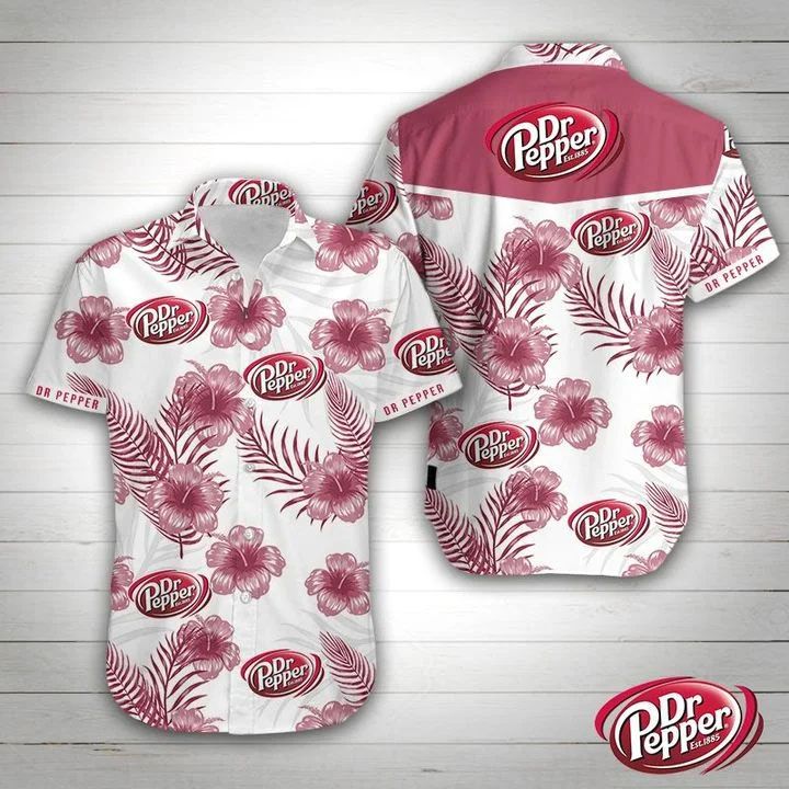Dr Pepper Hawaiian Shirt Summer Button Up Dr Pepper Hawaiian Shirt Summer Button Up