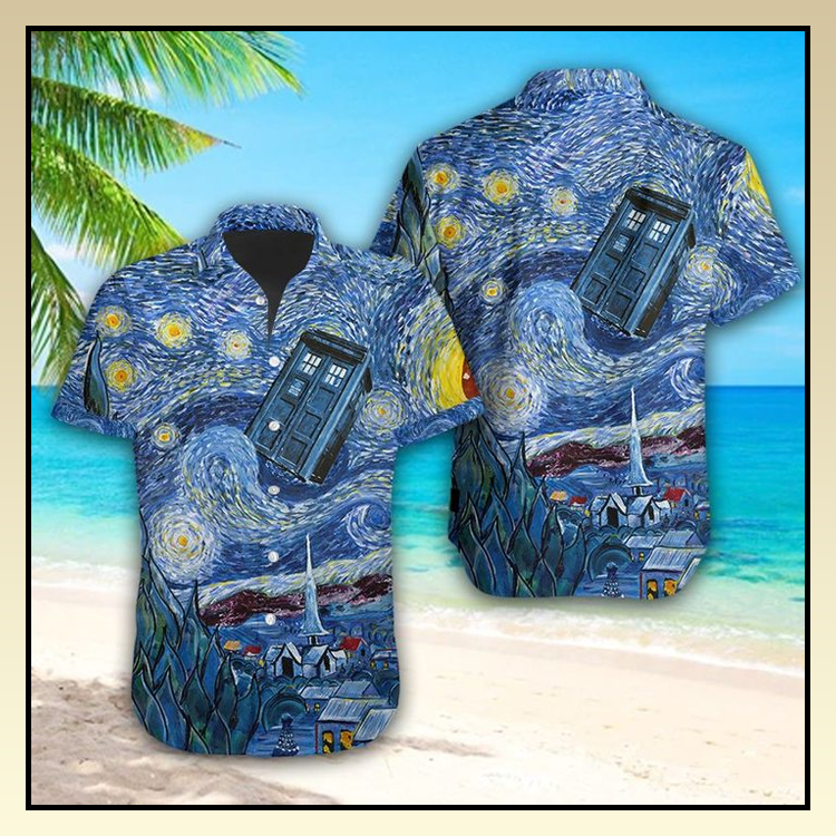 Dr Who Starry Night Hawaiian Shirt- Limited Edition Dr Who Starry Night Hawaiian Shirt- Limited Edition
