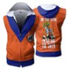 Dragon Ball In The Gym I’M Not Here To Talk Zip Up Sleeveless Hoodie