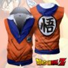 Dragon Ball Z Goku Uniform Zip Up Sleeveless Hoodie
