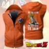 Dragon Ball Z In The Gym I’M Not Here To Talk Sleeveless Zip Hoodie
