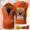 Dragon Ball Z Training To Go Super Saiyan Zip Up Sleeveless Hoodie