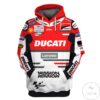 Ducati F1 Moto Branded Unisex 3D Hoodie