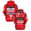 Ducati Lenovo Team Motogp Branded Unisex 3D Hoodie
