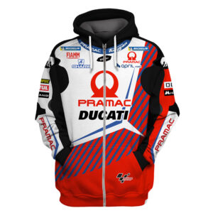 Ducati Pramac Personalized 3D Zip Hoodie