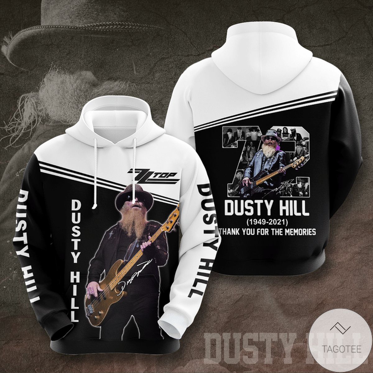 Dusty Hill 72 Years Anniversary Thank You For The Memories 3D Hoodie Dusty Hill 72 Years Anniversary Thank You For The Memories 3D Hoodie