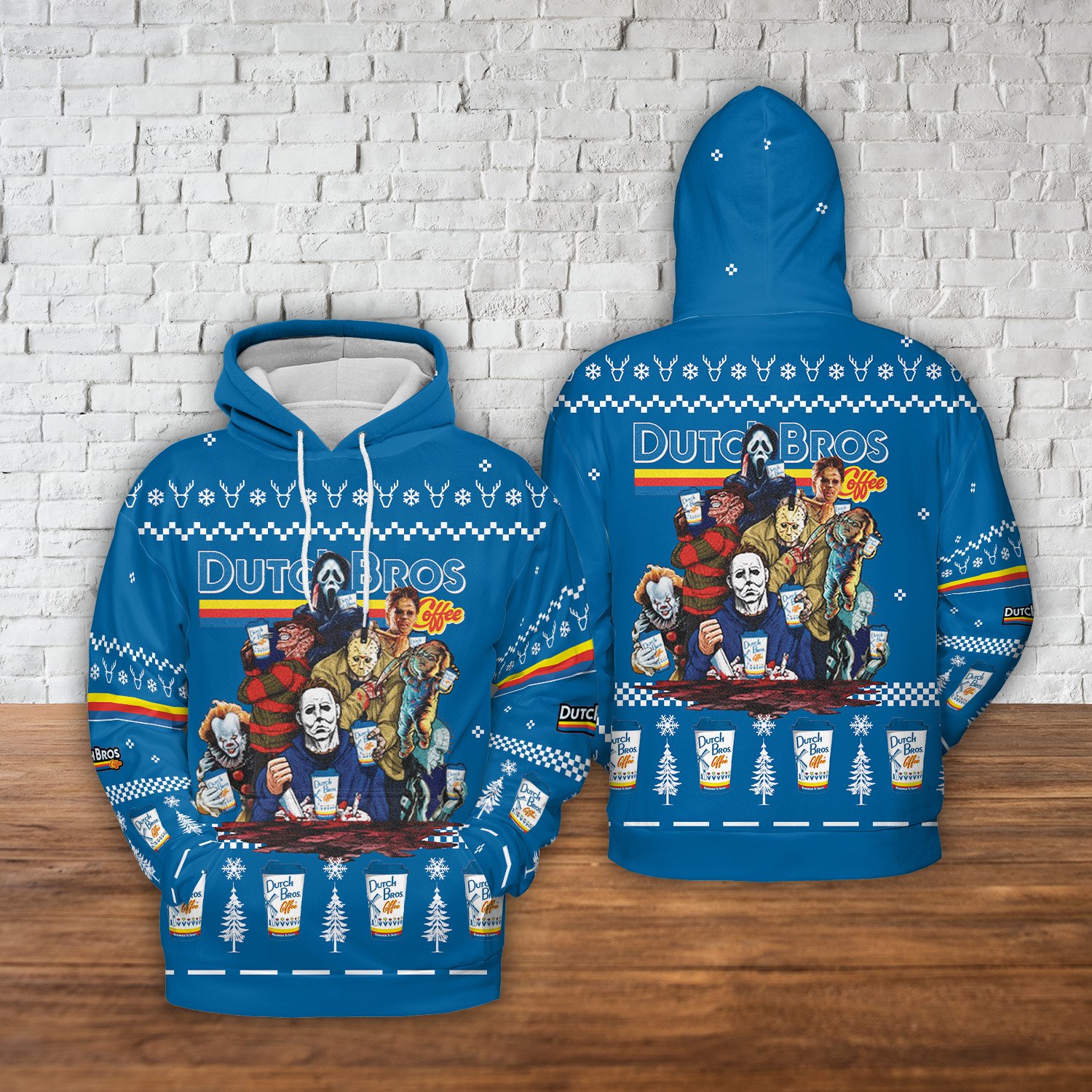 Dutch Bros Horror Drinking 3D Hoodie Dutch Bros Horror Drinking 3D Hoodie
