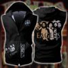 Eagles Band Sleeveless Vest Zip Hoodie