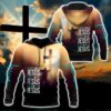 Easter Start With Jesus Stay With Jesus End With Jesus 3D All Over Printed Hoodie