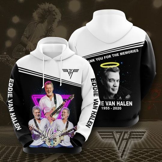 Eddie Van Halen All Over Print 3D Hoodie Eddie Van Halen All Over Print 3D Hoodie