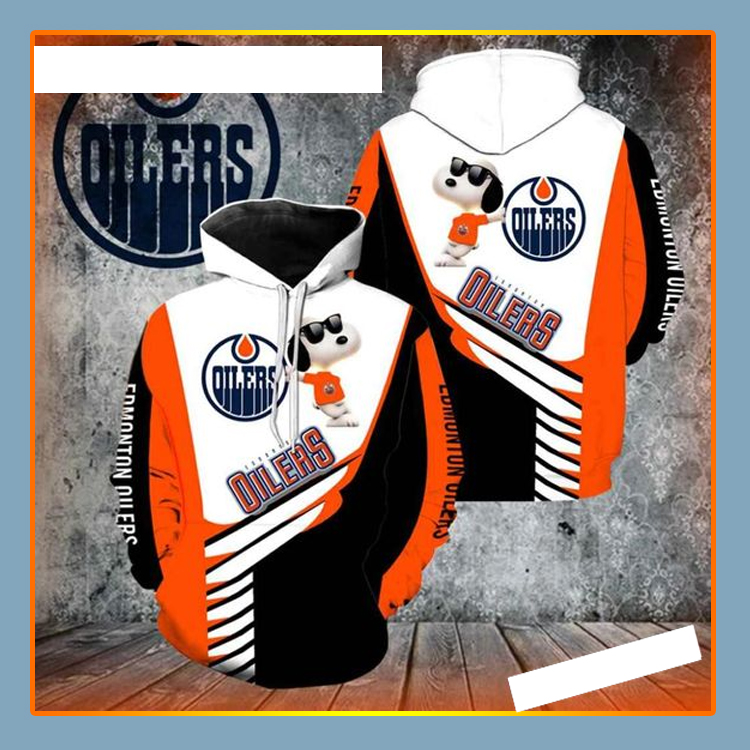 Edmonton Oilers Snoopy 3D Hoodie Edmonton Oilers Snoopy 3D Hoodie