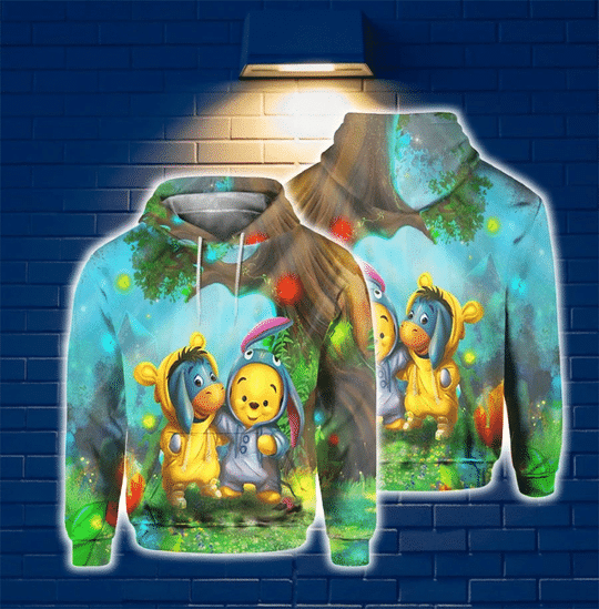 Eeyore And Pikachu 3D All Over Print Hoodie Eeyore And Pikachu 3D All Over Print Hoodie
