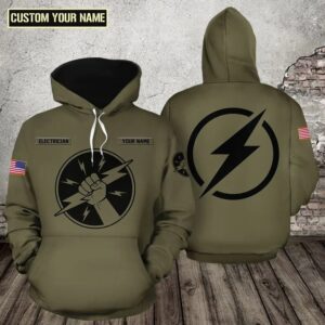 Electrician Custom Name 3D Hoodie