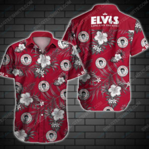 Elvis Presley Long Live The King Floral Tropical Hawaiian Shirt