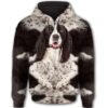 English Springer Spaniel Face All Over Print 3D Hoodie