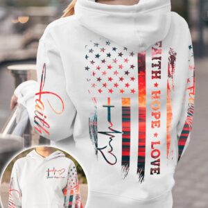 Faith Hope Love Sunset Beach Aop 3D Shirt And Hoodie